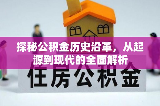 府谷探秘公积金历史沿革，从起源到现代的全面解析