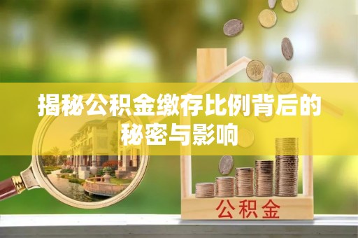 府谷揭秘公积金缴存比例背后的秘密与影响