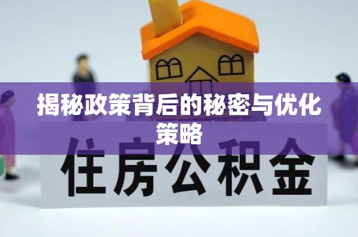 府谷揭秘政策背后的秘密与优化策略