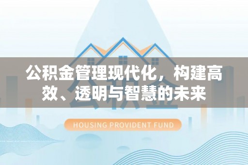 府谷公积金管理现代化，构建高效、透明与智慧的未来