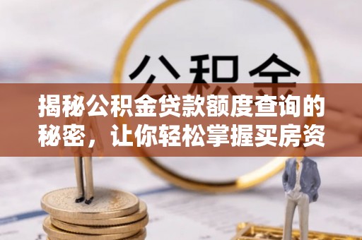 府谷揭秘公积金贷款额度查询的秘密，让你轻松掌握买房资金规划