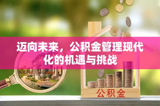 府谷迈向未来，公积金管理现代化的机遇与挑战
